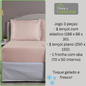 Jogo de Cama Algodão Egípcio 1000 Fios 4 peças - Toque Acetinado com Caimento Perfeito - Fronha com Aba