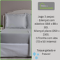 Jogo de Cama Algodão Egípcio 1000 Fios 4 peças - Toque Acetinado com Caimento Perfeito - Fronha com Aba