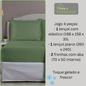 Jogo de Cama Algodão Egípcio 1000 Fios 4 peças - Toque Acetinado com Caimento Perfeito - Fronha com Aba
