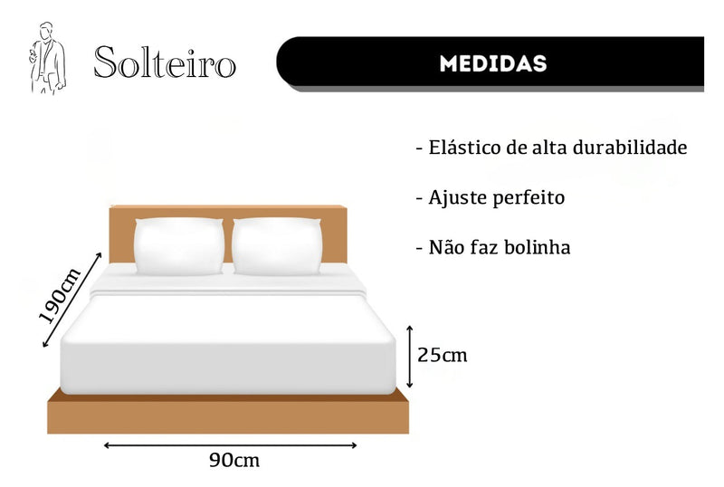 Jogo de lençol solteiro 2 peças