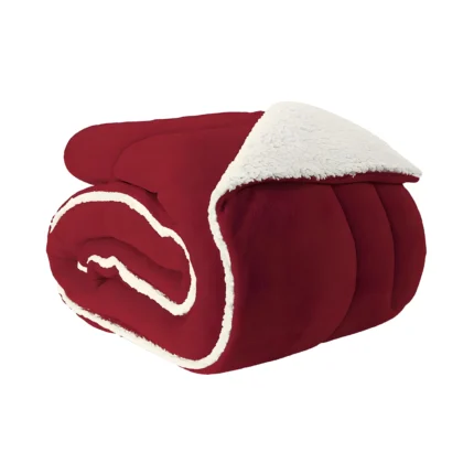 Edredom Dupla Face Sherpa e Manta Felpuda Hipoalergenico e Antiacaro