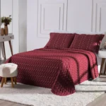 Kit Cobre Leito 1000 Folhas Bordado – Toque Soft 400 Fios Premium