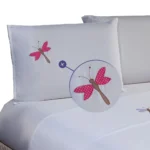 Libélula Jogo de Cama 4 Peças Hipercal 600 Fios Acetinado | Padrão | Queen