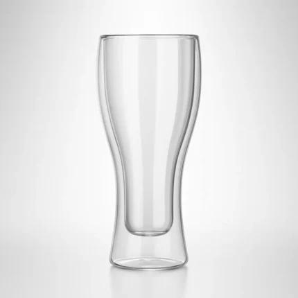 Copo Chopp 500ml Vidro Parede Dupla Borossilicato Transparente – HGBrasil