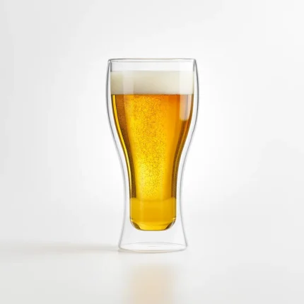 Copo Chopp 500ml Vidro Parede Dupla Borossilicato Transparente – HGBrasil