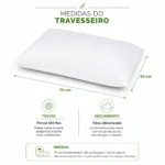 Travesseiro Firme Toque de Pluma Percal 180 Fios | HGBRasil
